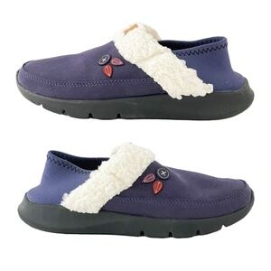 Spenco Women's Marley Slipper Cozy Purple Slippers with Faux Fur Trim NEW Sz 5B